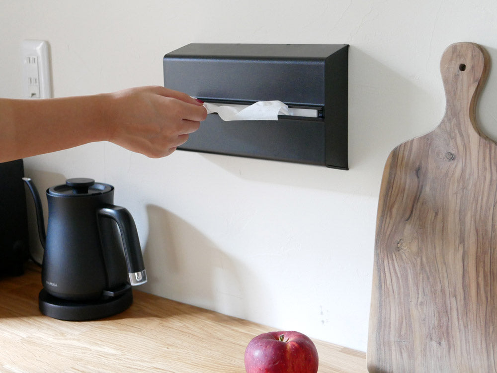 壁掛け式マット仕上げABS製ペーパーケース