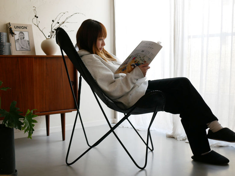 WRAPSのアイアンレザーバタフライチェア