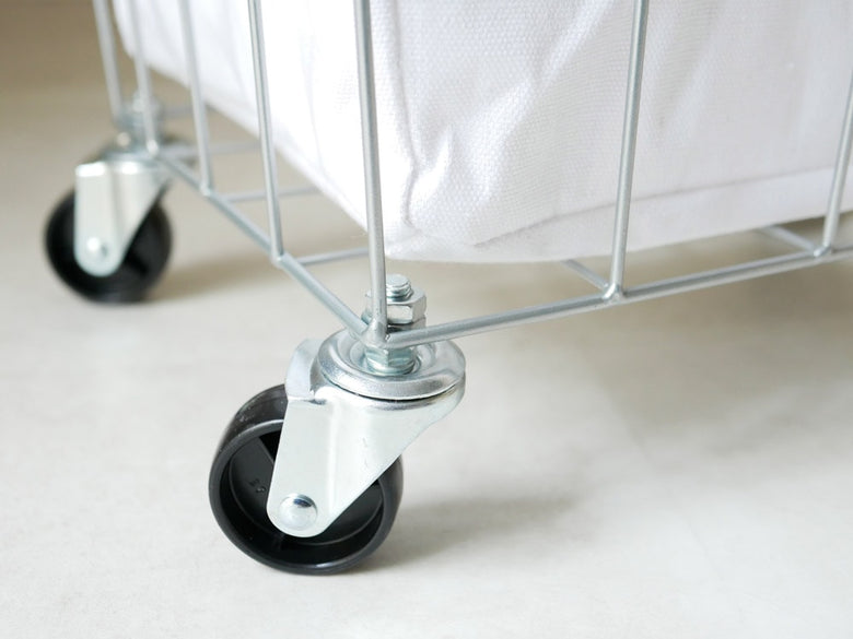 BRIDのスチール製キャスター付きランドリーストレージスクエア45Lローリングカート