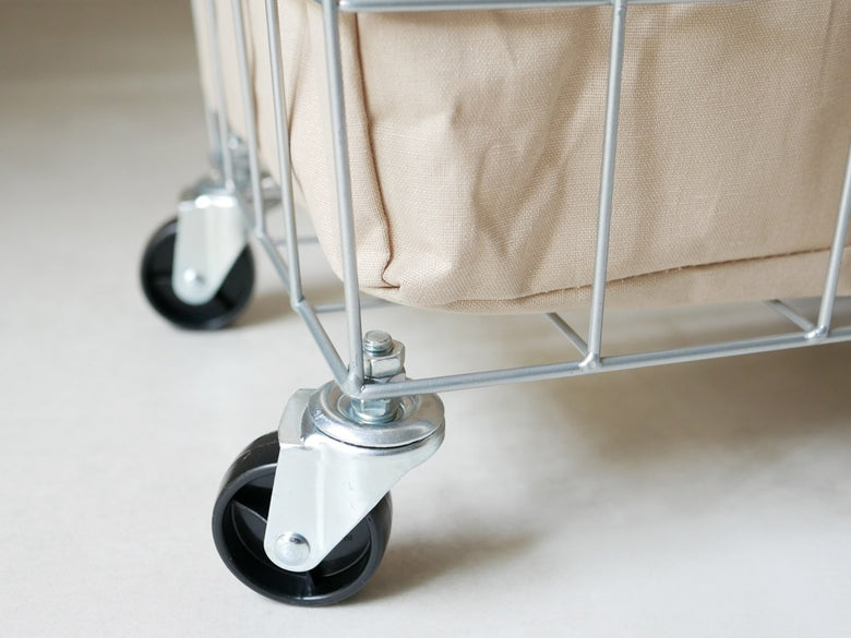 BRIDブランドのランドリーストレージスクエア45L、キャスター付きハンドルを備えたキッチンカート