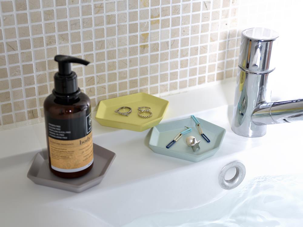 ideacoシマモリプレート、竹パウダーとメラミン樹脂製の中皿