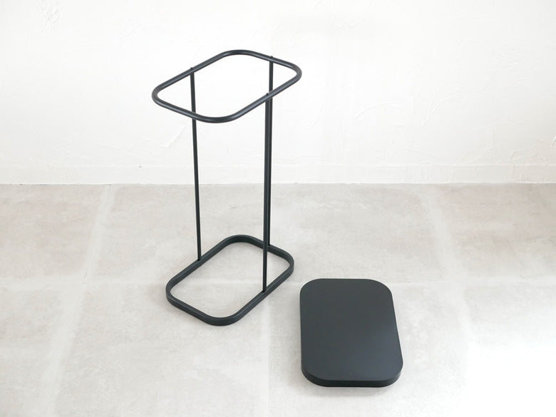 スチールとプラスチック製の銀色分別ゴミ袋ホルダー