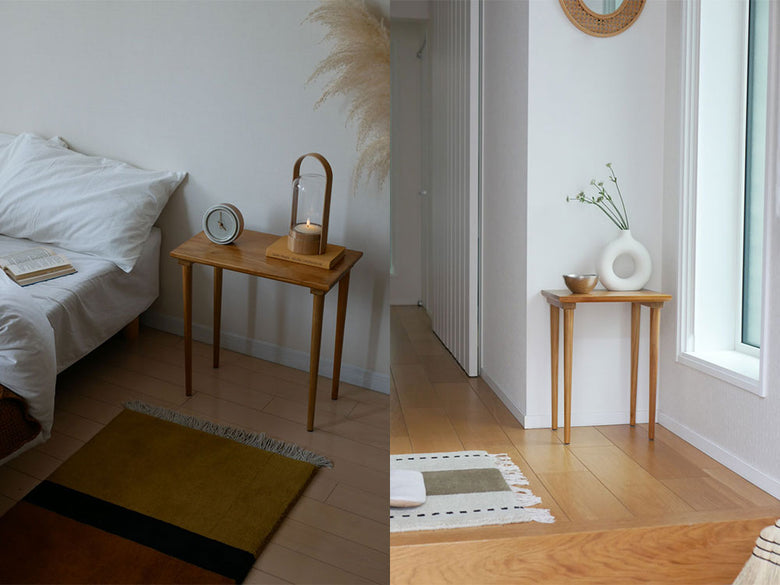 チーク材のComore Sunネストテーブル