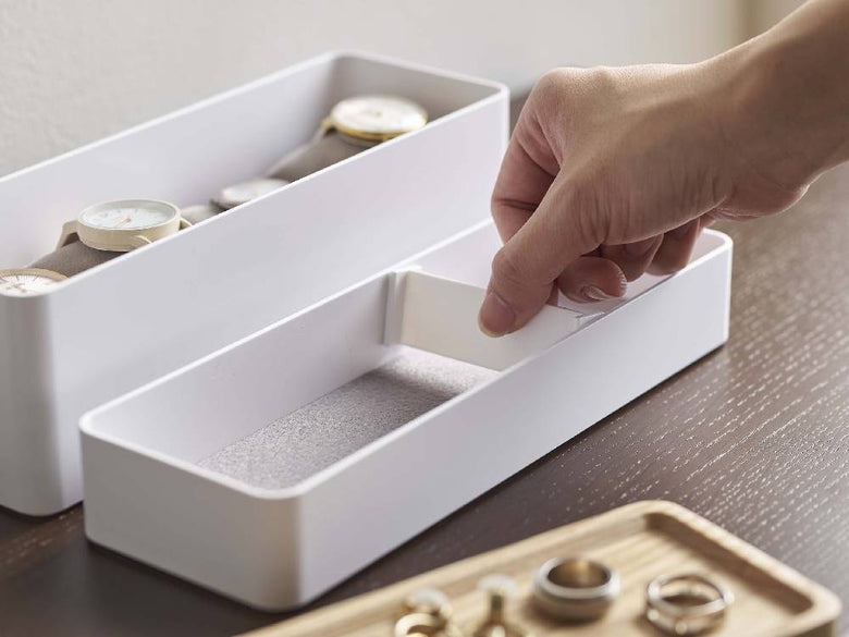 RINのトレー付きスリムアクセサリー＆時計ケース