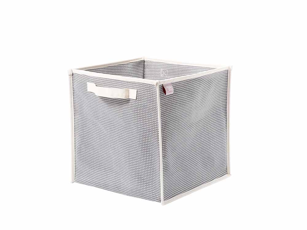 ピアット製シルバーのメッシュバスケット、持ち手付き