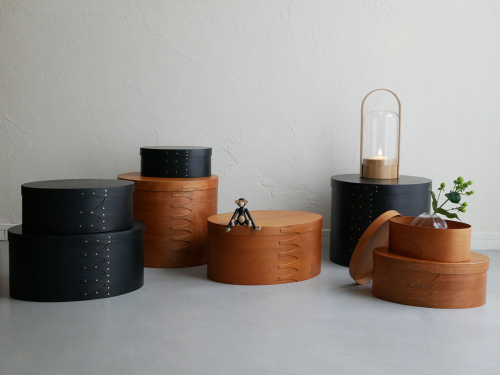 アクシスの手作りチェリー材シェーカーラウンドボックス