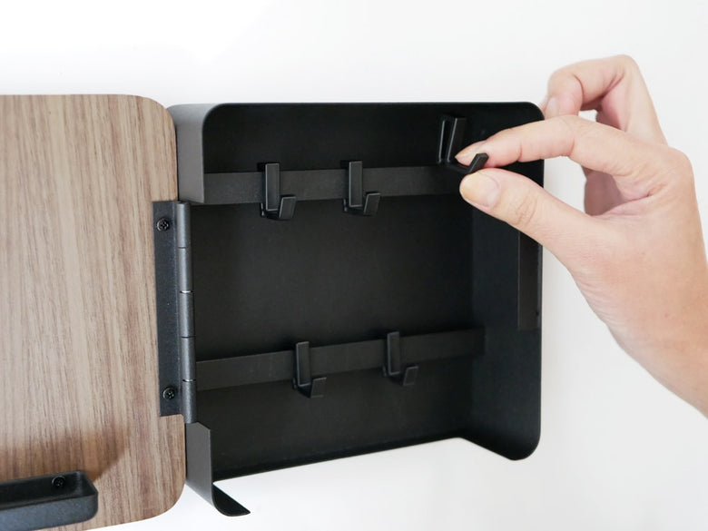 山崎製マグネットキーフック2段