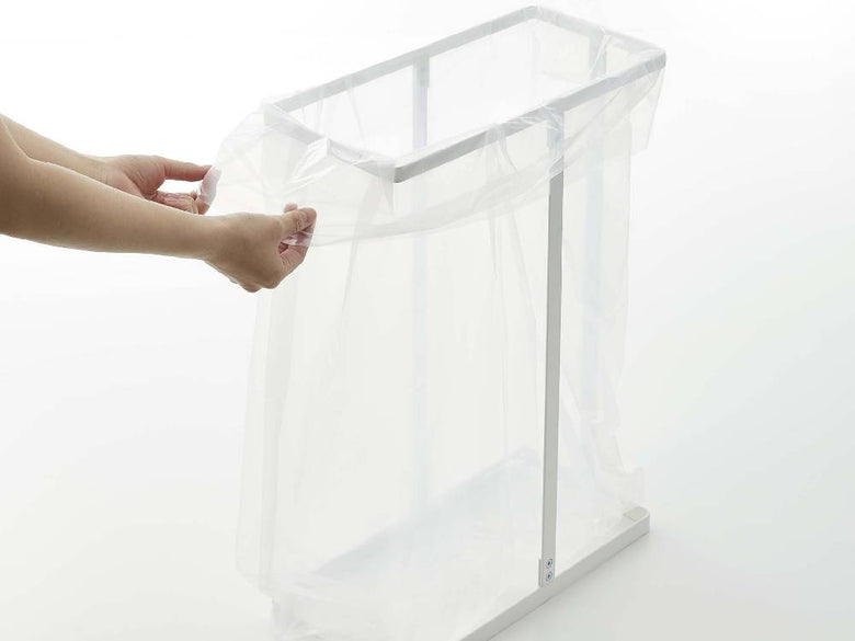 タワーのスリム蓋付き分別ゴミ袋ホルダー