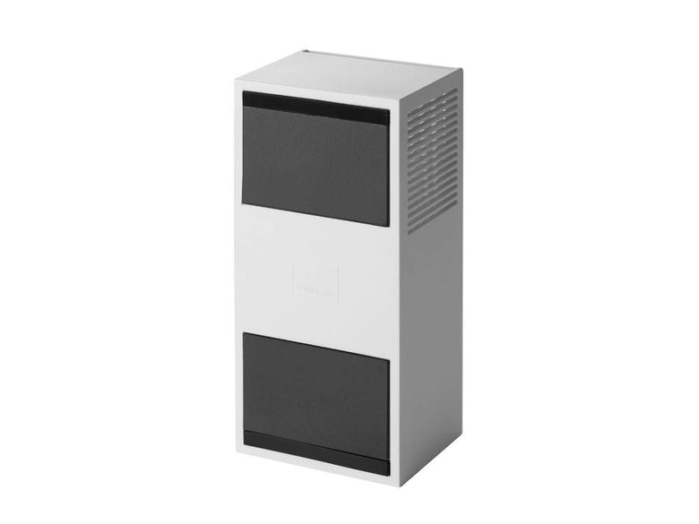 グレーとシルバーのタワー消臭ビーズケース