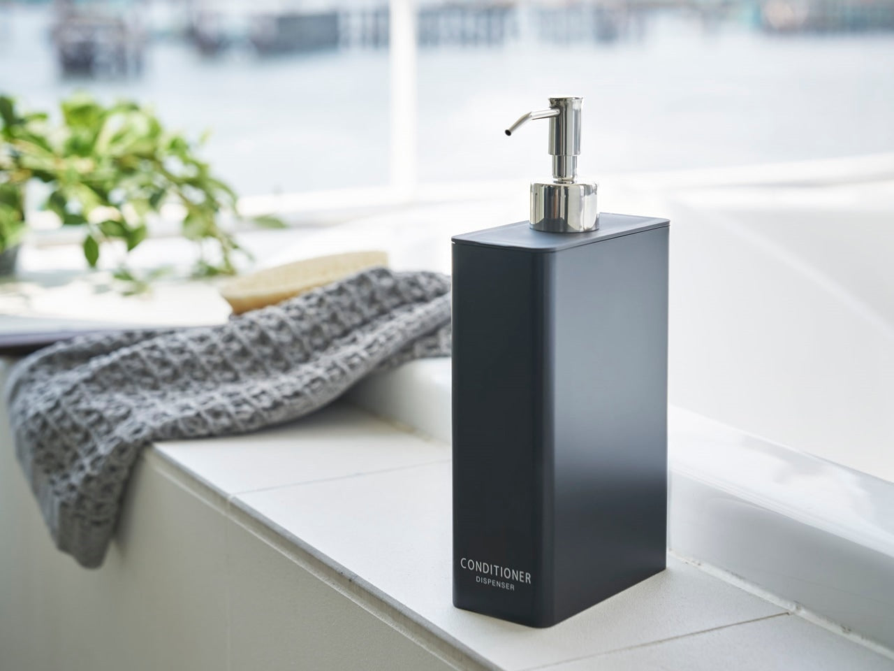 山崎製タワー型スクエアスリムツーウェイディスペンサー