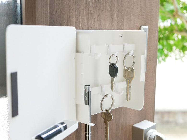 Yamazakiマグネットキーフック2段、スチール製