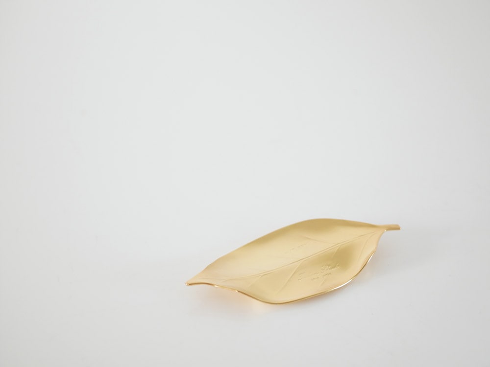 燕振興のステンレス葉枝おきと緑の植物