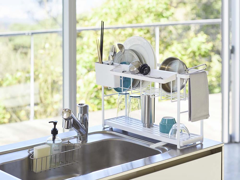 タワーの2段スリム水切りワイヤーバスケット