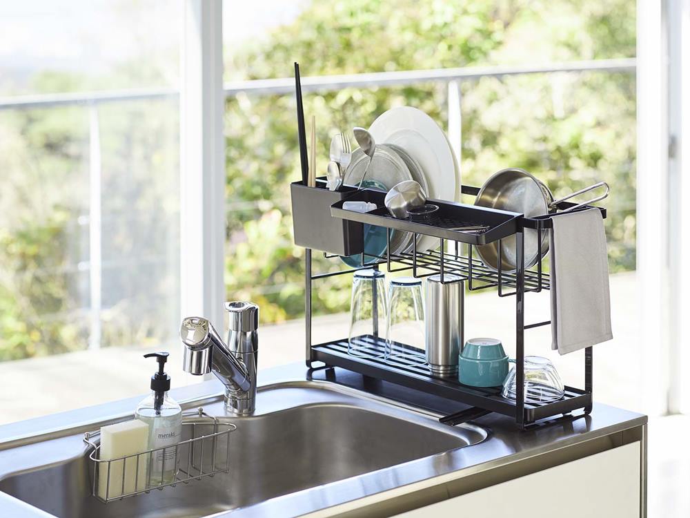 タワーのスリム2段式水切りワイヤーバスケット