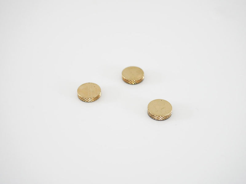 金色真鍮製ボタン型磁石3個