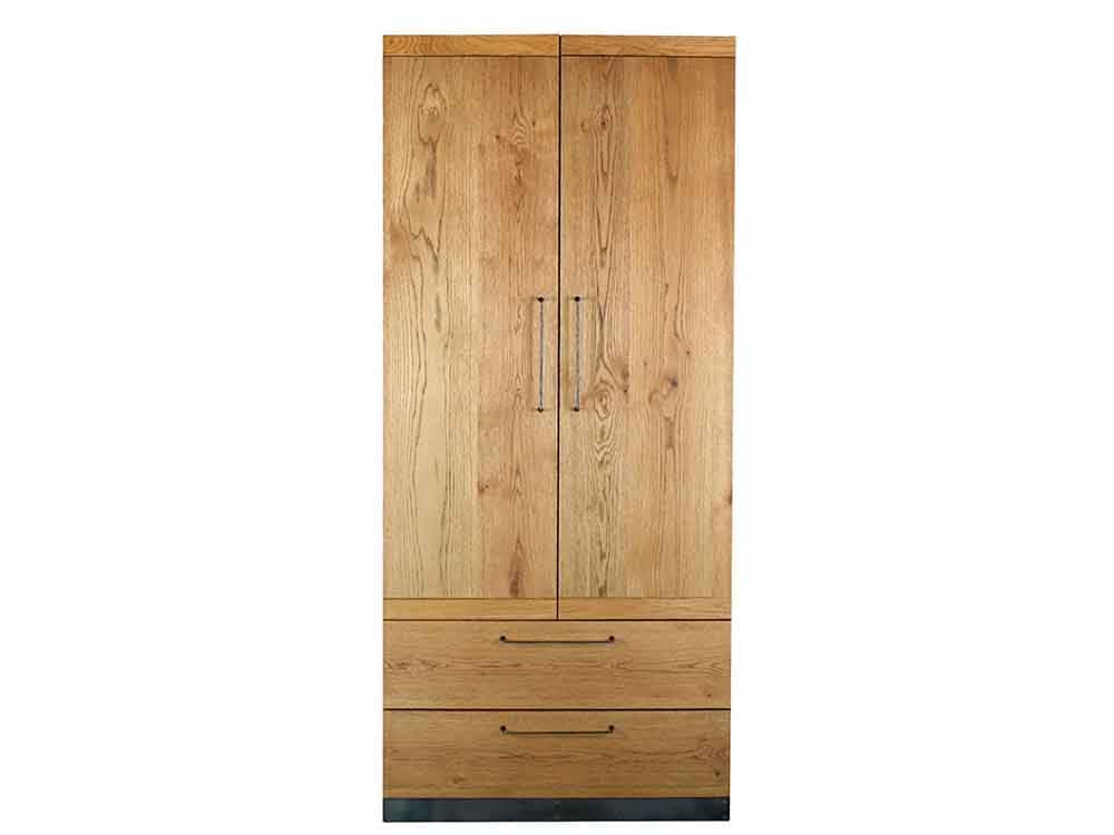 アデペシュcadeal オーク無垢2ドアワードローブ