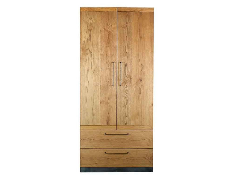 アデペシュcadeal オーク無垢2ドアワードローブ