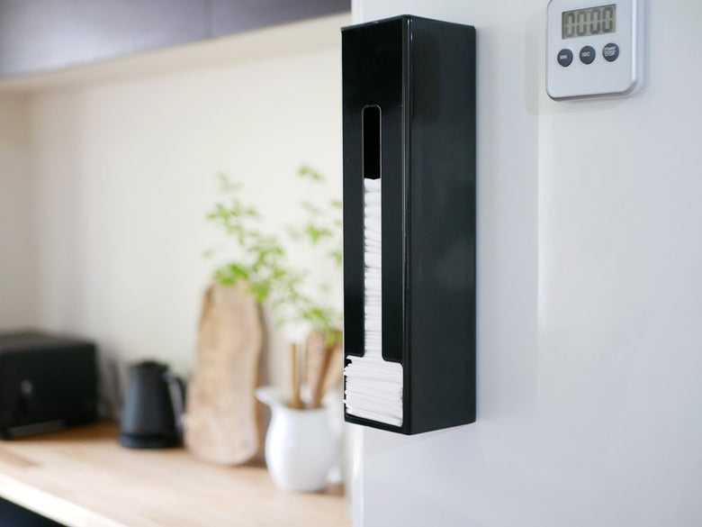 YAMAZAKI製スチールタワーポリ袋ストッカー