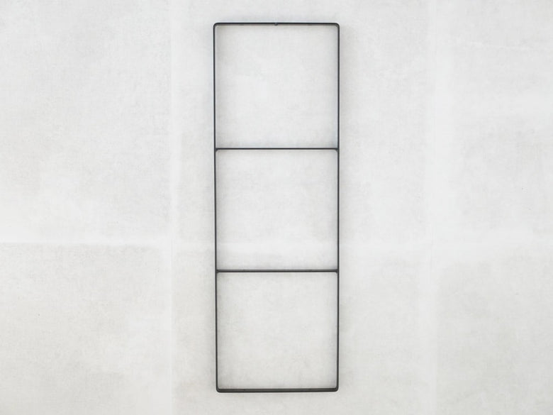 POSH LIVINGの黒皮鉄製ミルスケールシェルフブラケット