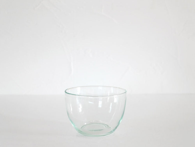 ホーンプリーズ製リューズガラスボウル、透明な再生ガラス