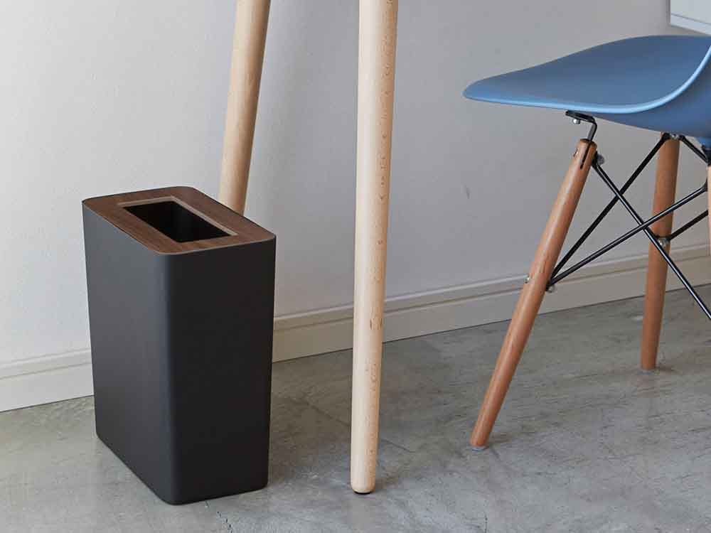 【RIN/リン】木製蓋とスチール製のトラッシュカン