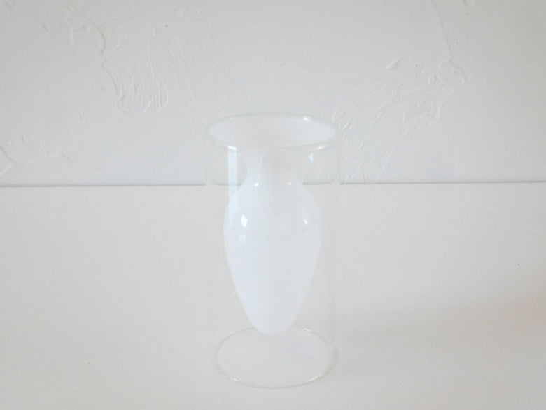 POSH LIVINGの透明なガラス製フロートベース、円柱形で高さ15cm