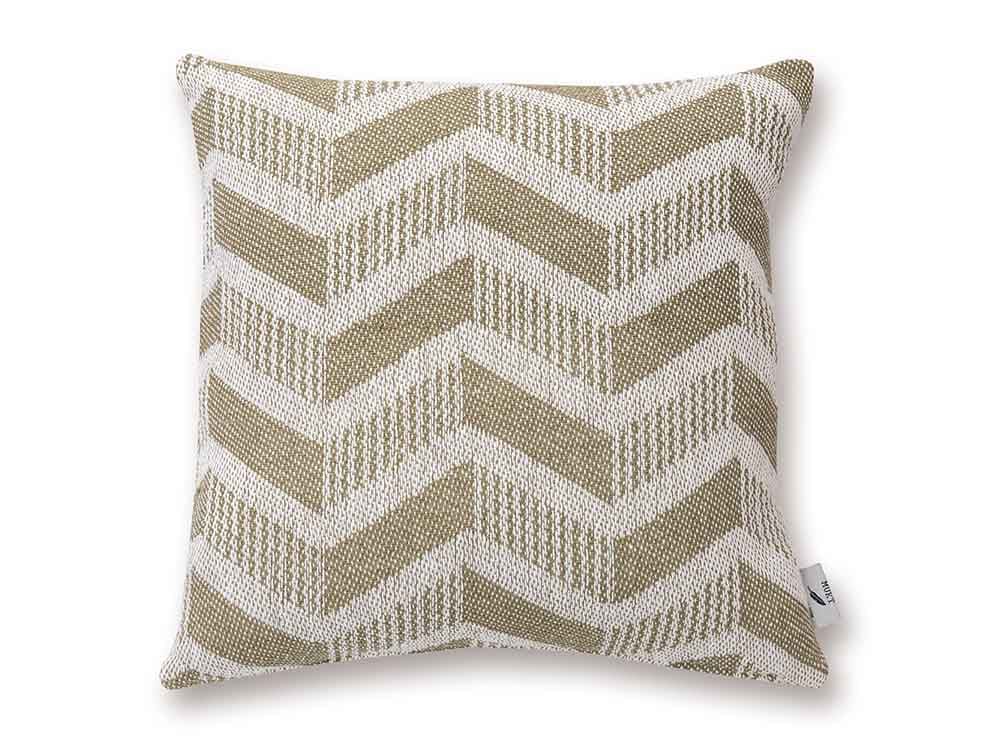 三角形パターンのナチュラル素材クッションカバー