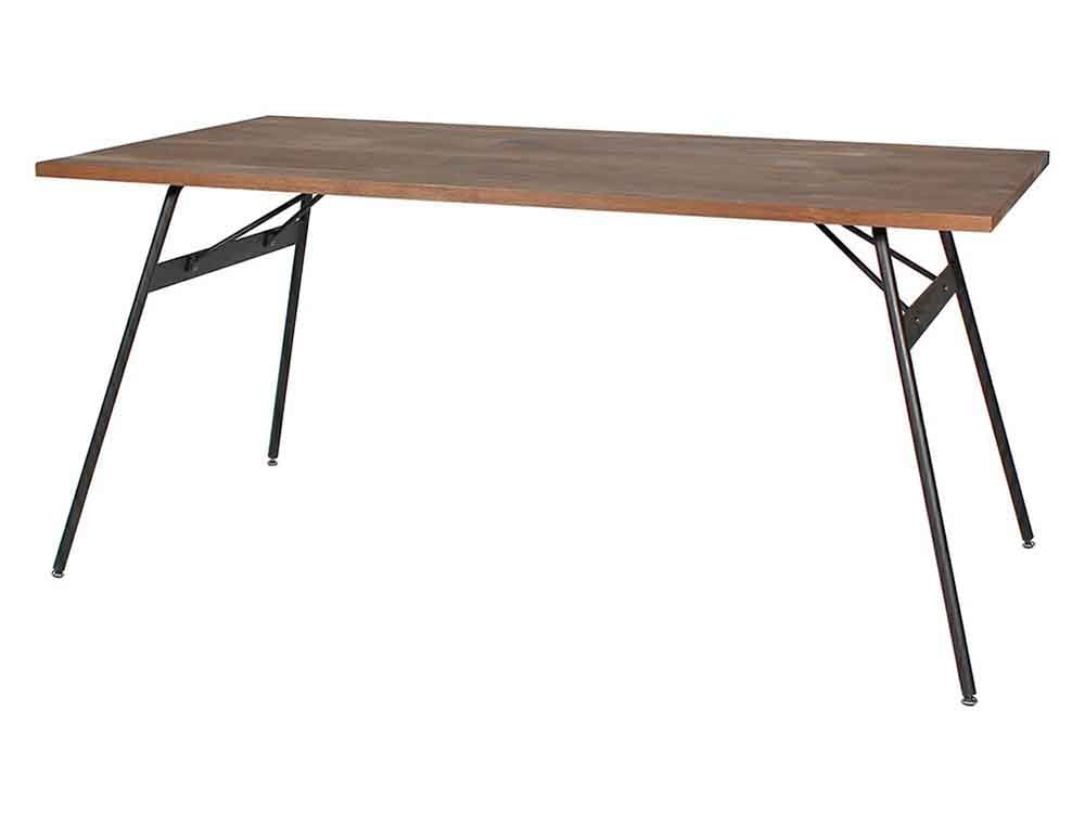 ウォルナットとスチール脚のダイニングテーブル