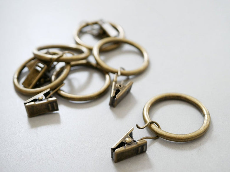 ポッシュリビング製アイアンカーテンクリップ6個セット