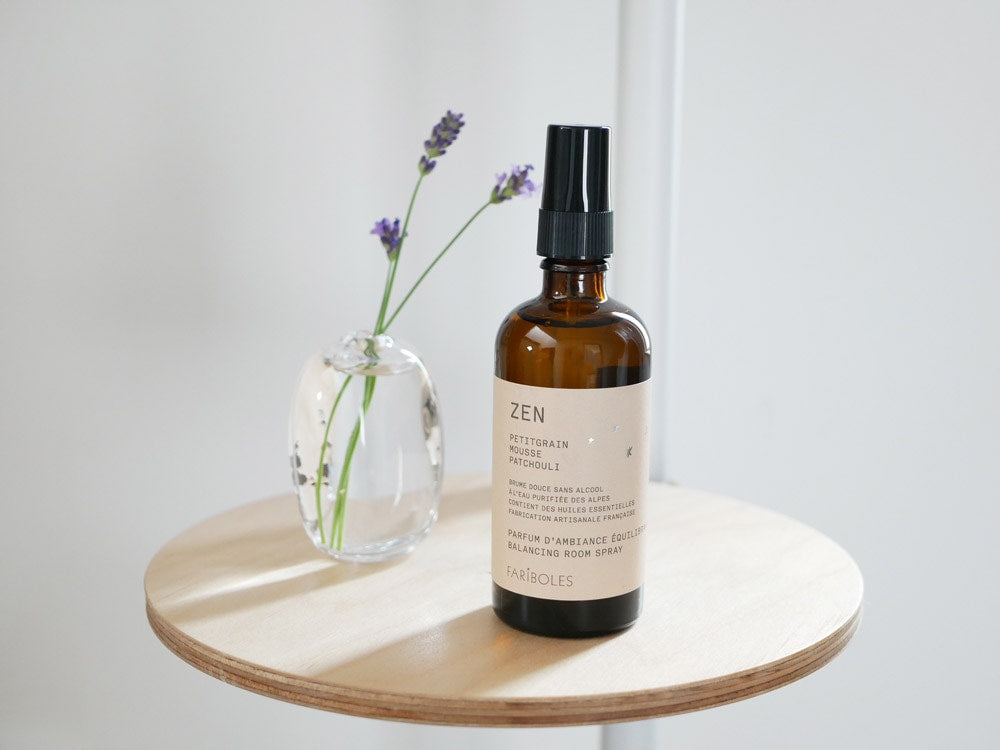 FARIBOLES バランシングルームミスト100mlのガラスボトル