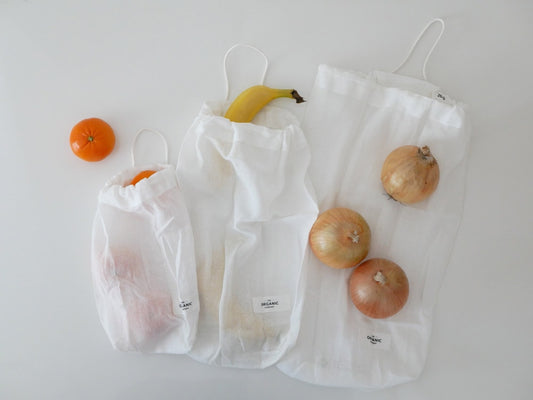 有機コットン製再利用可能な多目的バッグセット