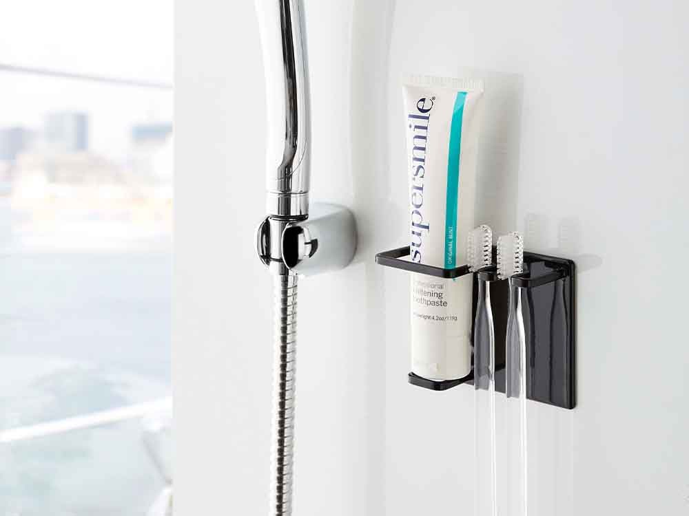 スチール製マグネットトゥースブラシホルダー