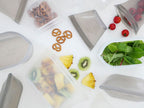 Zip Topジップトップのプラチナシリコーン製食品保存容器、蓋付きトレイで野菜や果物を収納できるキッチン用具