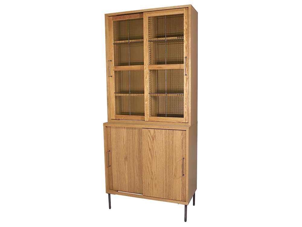 adepecheのcadeal ブックケース、木製ガラスドア付き