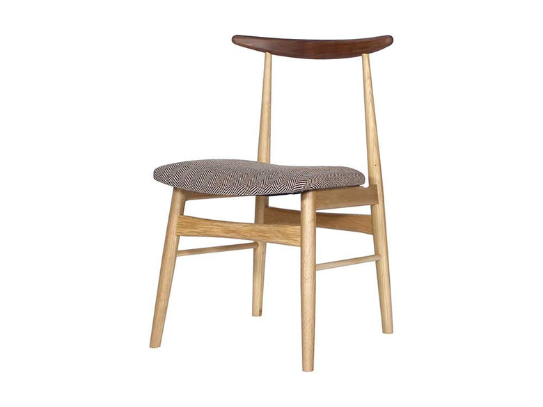 ヘリンボーンチャコールブラウンのSORMダイニングチェア