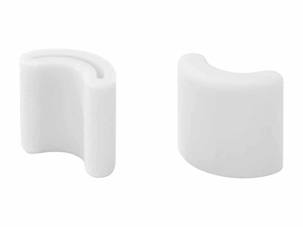 tower/タワーのシリコン樹脂製ポリ袋エコホルダー用キャップ2個セット。サイズ約W1.5×D0.7×H1.5cm。