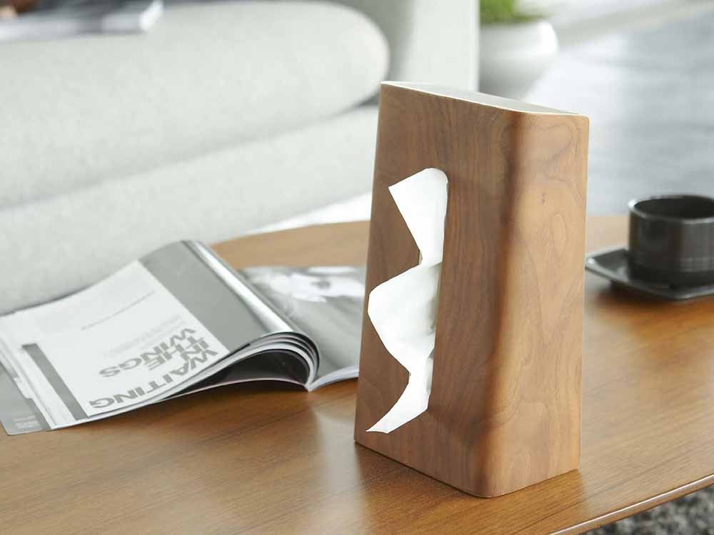 Yamazaki/RIN製の木製ティッシュケース