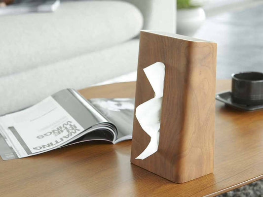 Yamazaki/RIN製の木製ティッシュケース