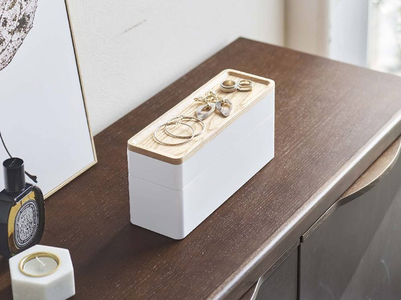 【RIN/リン】トレー付きスリムアクセサリー&時計ケース