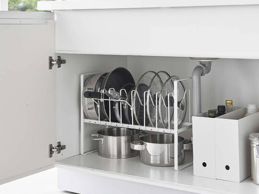 タワーのシンク下用2段鍋蓋＆フライパン収納ラック