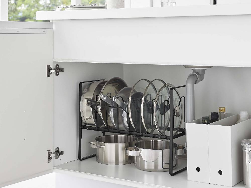 タワーのシンク下用2段鍋蓋＆フライパン収納ラック