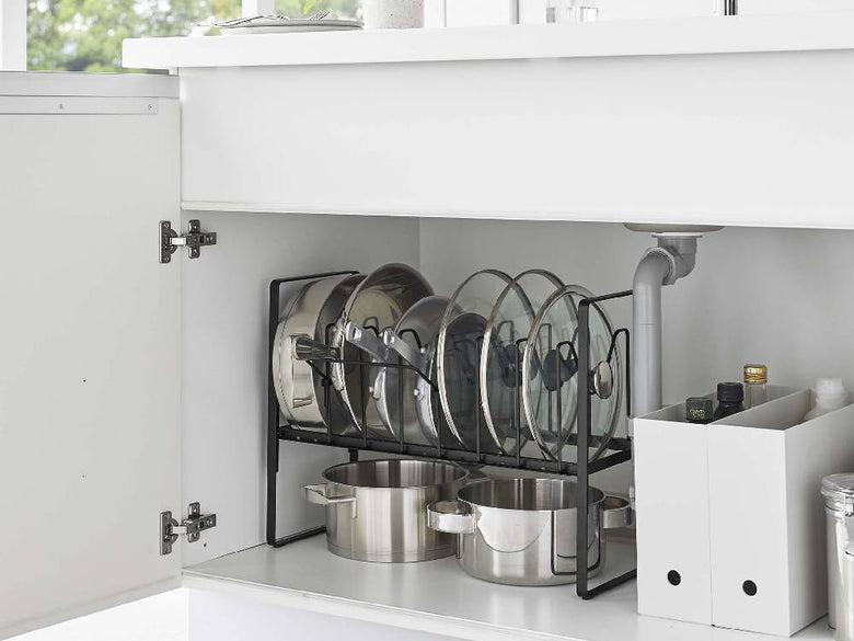 タワーのシンク下用2段鍋蓋＆フライパン収納ラック
