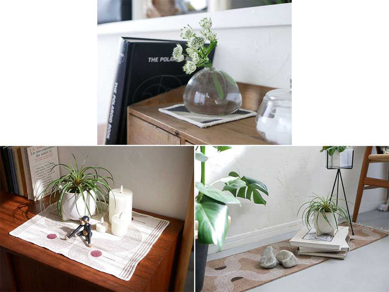 テーブルを彩るアデペシュ製ファブリックセット