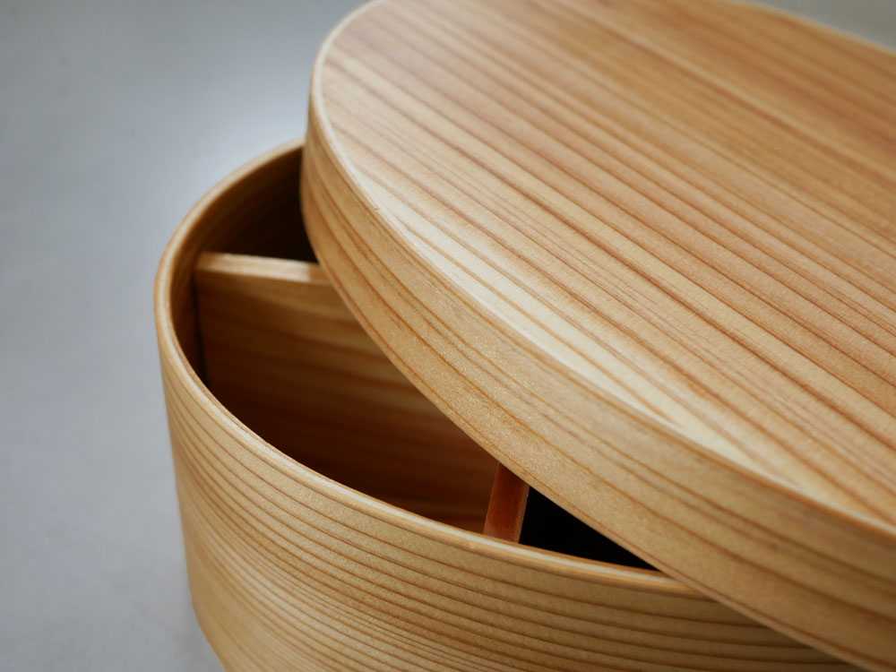 天然木の食洗機対応曲げわっぱ弁当箱