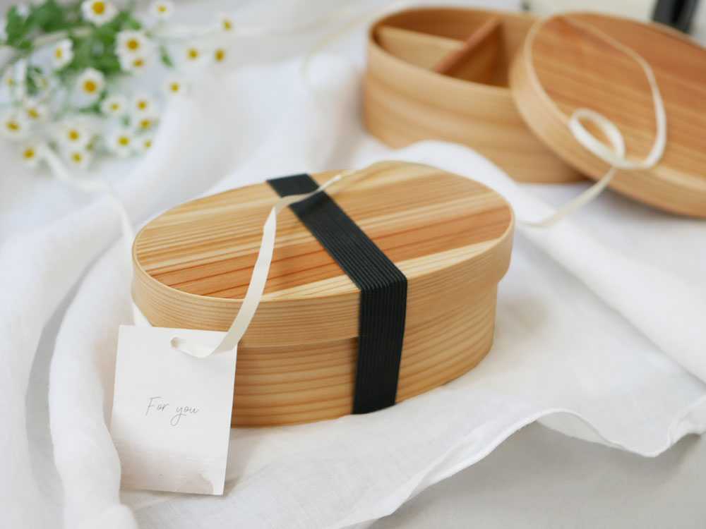 かのりゅうの天然木製曲げわっぱ弁当箱セットS,M,L