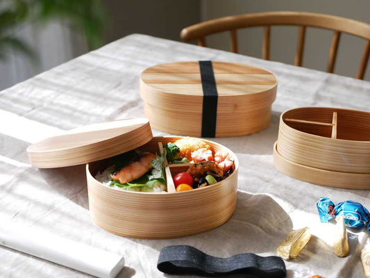 かのりゅうの食洗機対応曲げわっぱ弁当箱セット