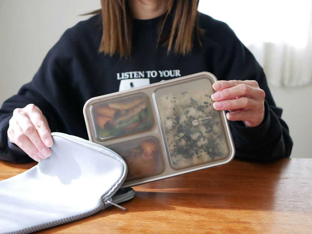 【CB JAPAN/シービージャパン】薄型弁当箱 抗菌フードマン + ケース + 箸 3点セット