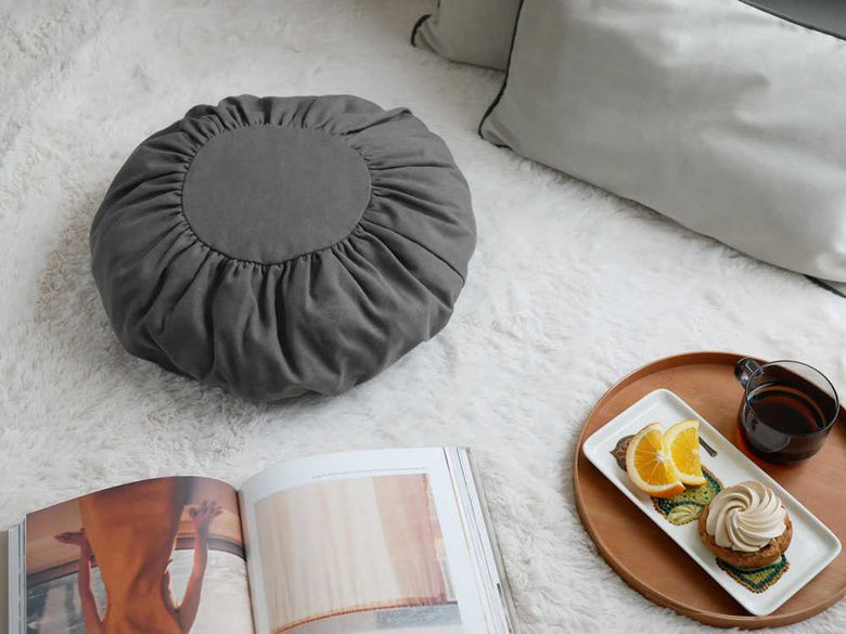 【Comore Sun】ラウンド型キャンバスクッション