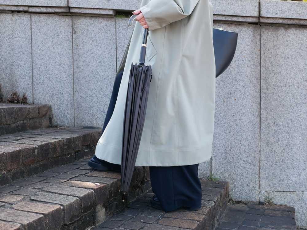 マーナ Shupatto ベルトなし日傘 シェードブラック