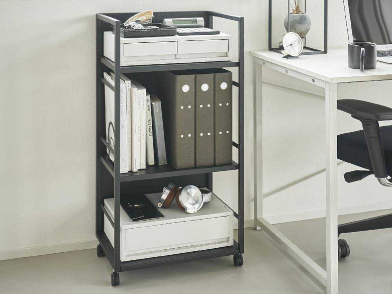 目隠し付き2段タワーワゴン